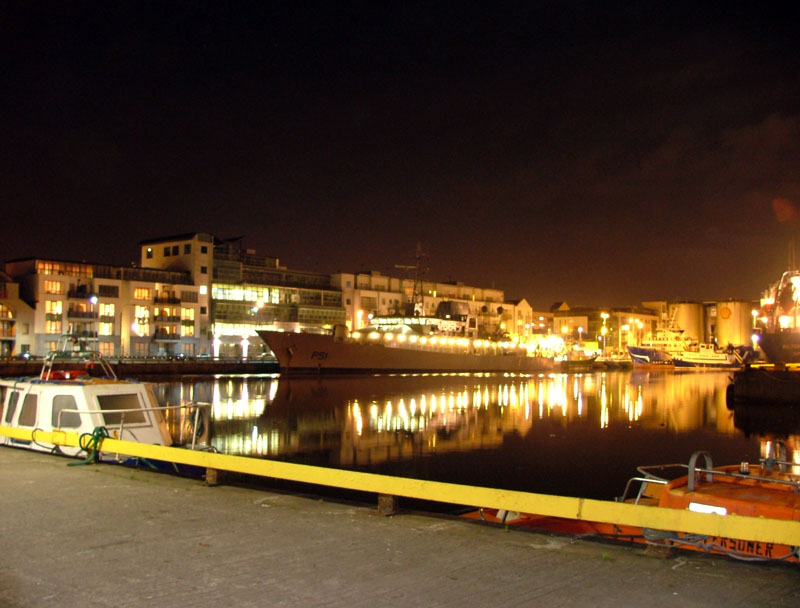 Galway Harbour at Night