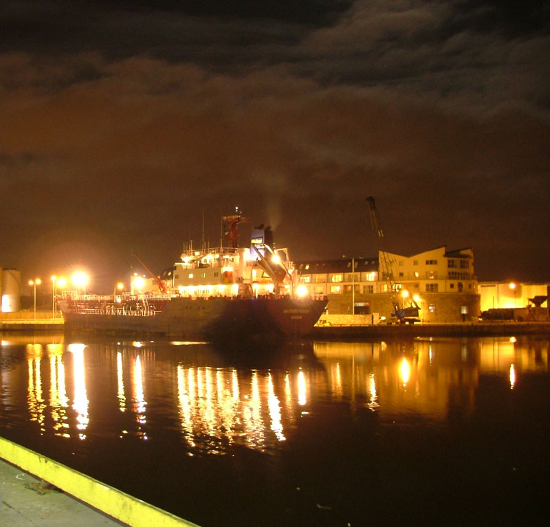 Galway Harbour at Night